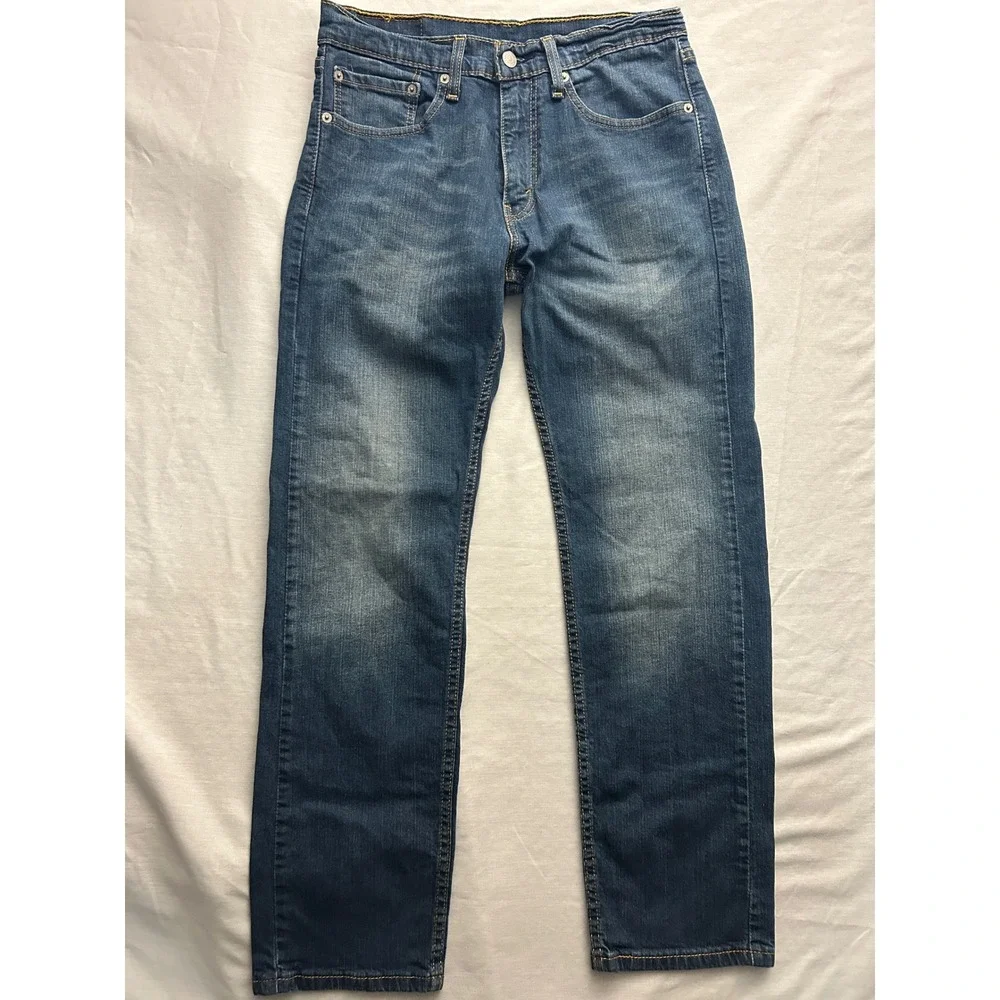 Levis 505 Regular Fit Jeans Mens 31x30 Medium Wash Blue Straight Leg Denim